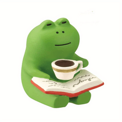 Mini Frog Reading Eagle Statue Bookshelf Decoration