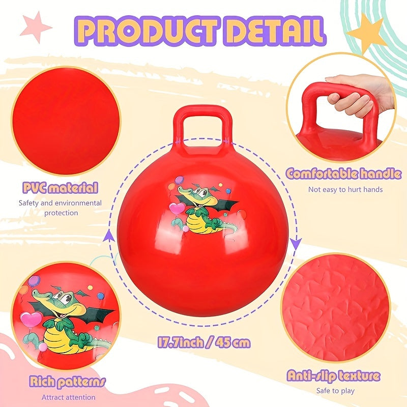 18inch Bounce Ball Jump Bounce Ball With Handle Hippie Jump Ball