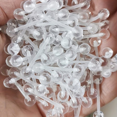 10pcs Colorful Acrylic Ball Tongue Barbell Stud Nipple Ring Tragus