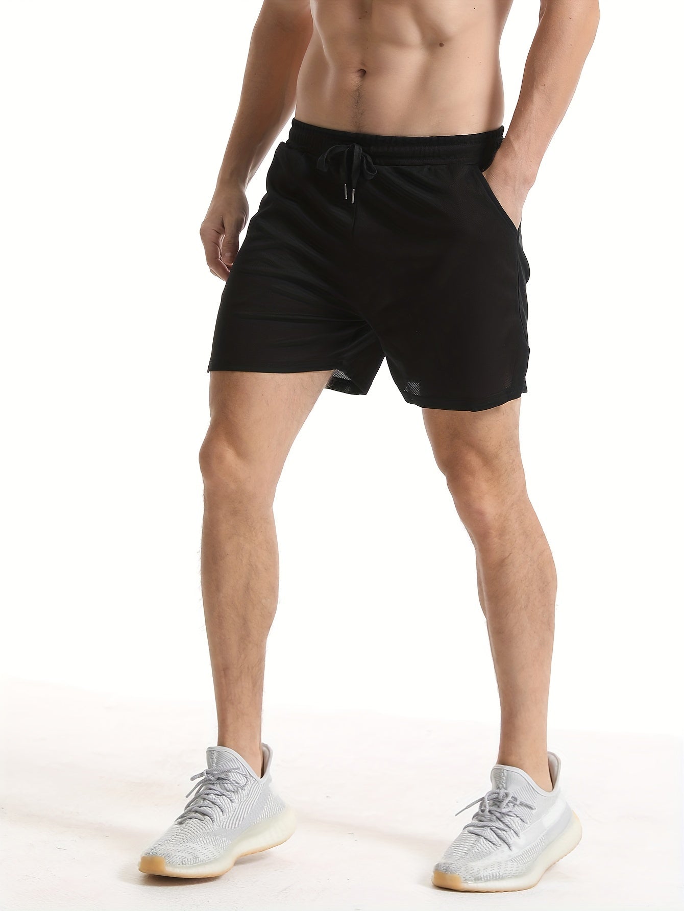 Quick Dry Drawstring Men's Swim Trunks Board Shorts Swimwear for Beach Pool