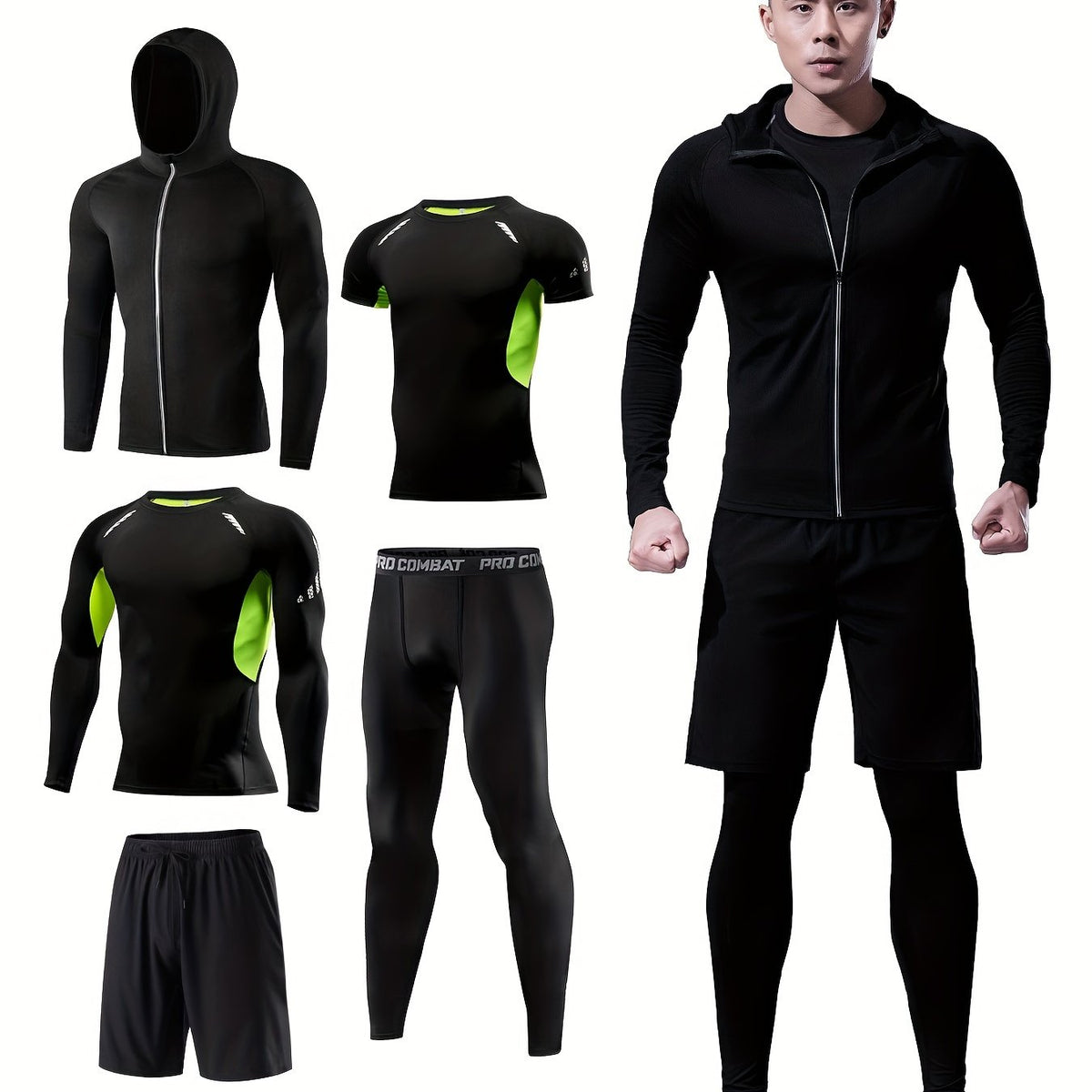 Men's Quick-Drying Stretch Fitness Set for Summer Sports