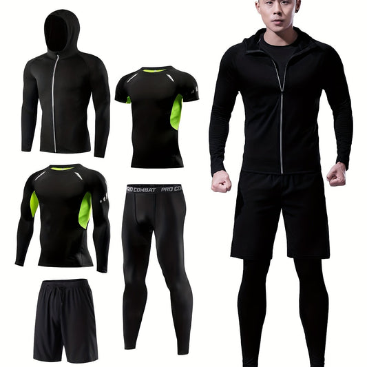 Men's Quick-Drying Stretch Fitness Set for Summer Sports