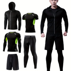 Men's Quick-Drying Stretch Fitness Set for Summer Sports