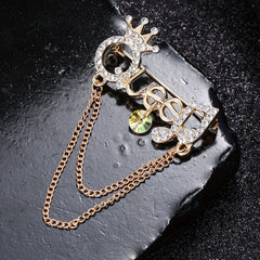 Fringe QUEEN Musical Symbol Brooch Ice Out Clothing Accessories