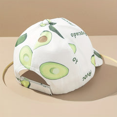 Avocado Print Baseball Cap Solid Cartoon Dad Hat Adjustable Lightweight Sun Hats