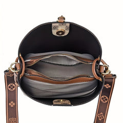 Plaid Satchel Crossbody Bag PU Leather Classic Shoulder Bag