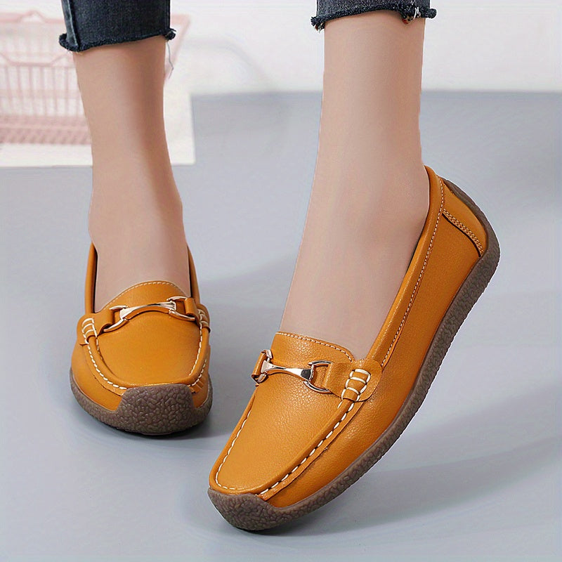 Metal Decor Loafers Slip On Outdoor Shoes Lightweight