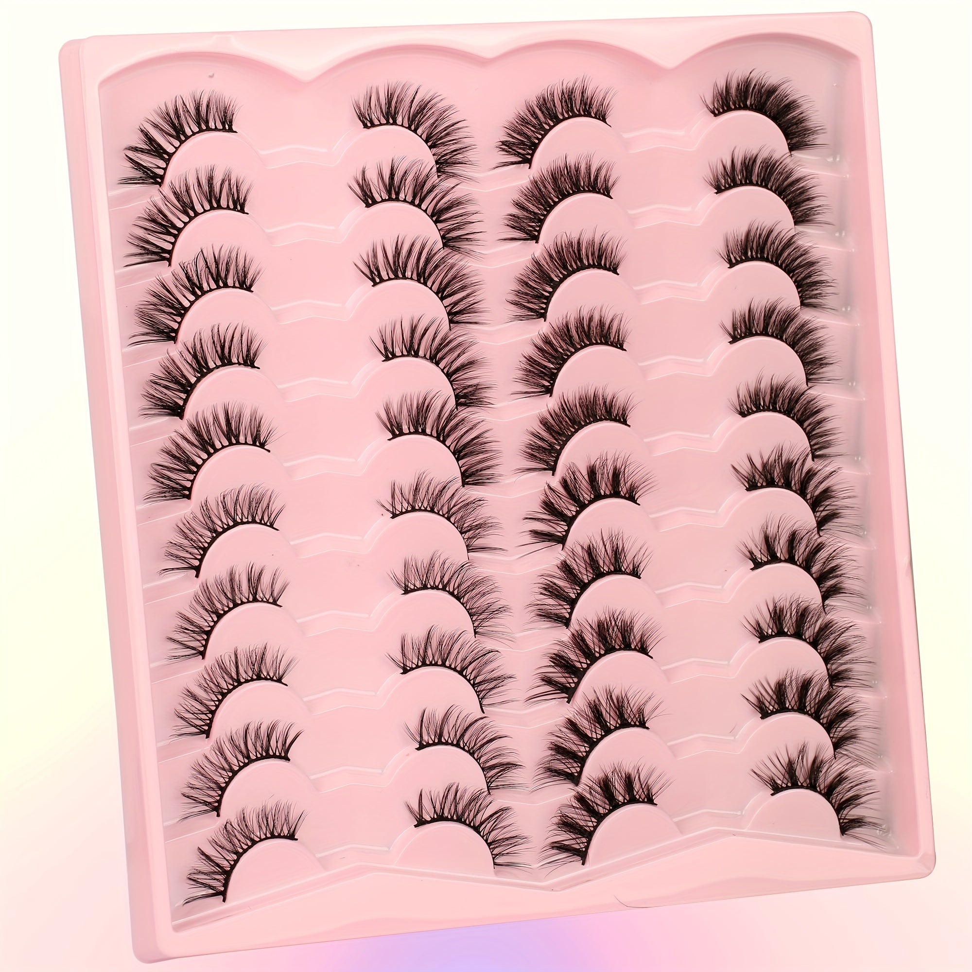 4 Styles False Eyelashes Natural Look Wispy Cat Eye Lashes 3D Fluffy Half Lashes