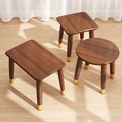Walnut Oak Small Stool for Elegant Home Decor