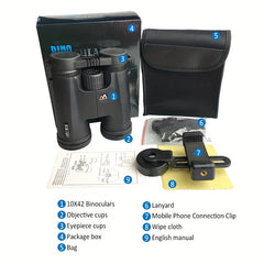 Waterproof & Dustproof Binoculars for Adults Coated Optics BaK 4 Prisms