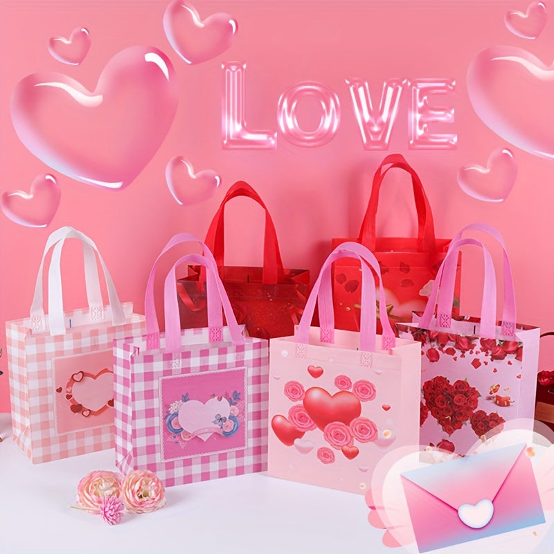 6pcs Reusable Non Woven Gift Bag with Handle Party Supplies
