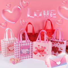 6pcs Reusable Non Woven Gift Bag with Handle Party Supplies