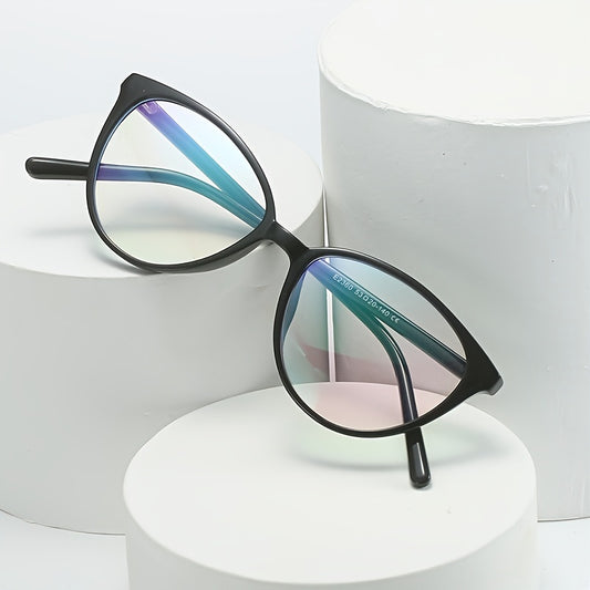 Cat Eye Light Blocking Glasses Clear Lens Anti Eyestrain for Women Men