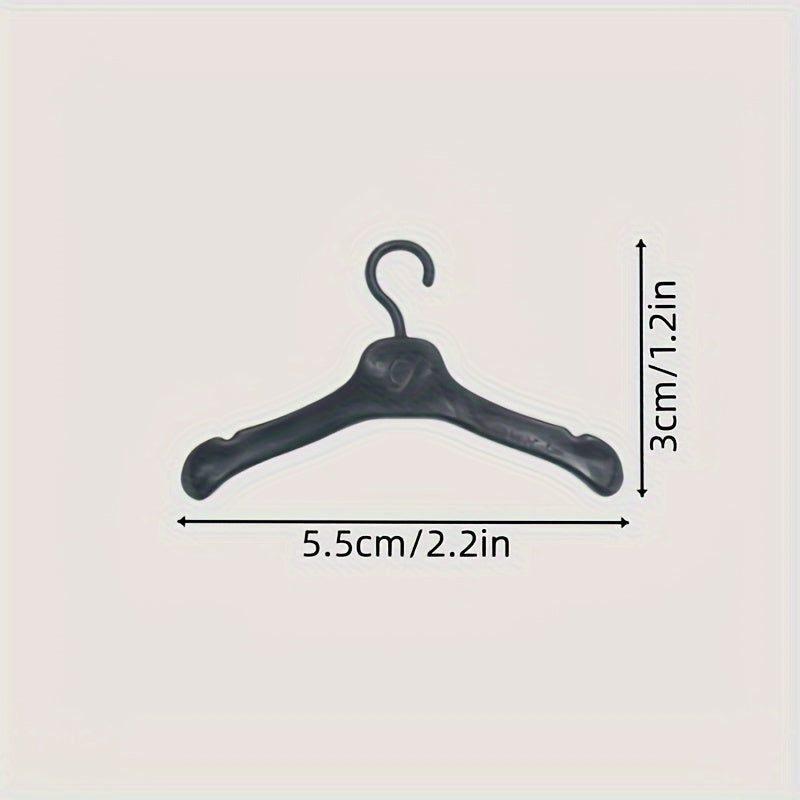 10pcs Doll Hangers Doll Clothes Accessories Plastic Hanger For Doll House