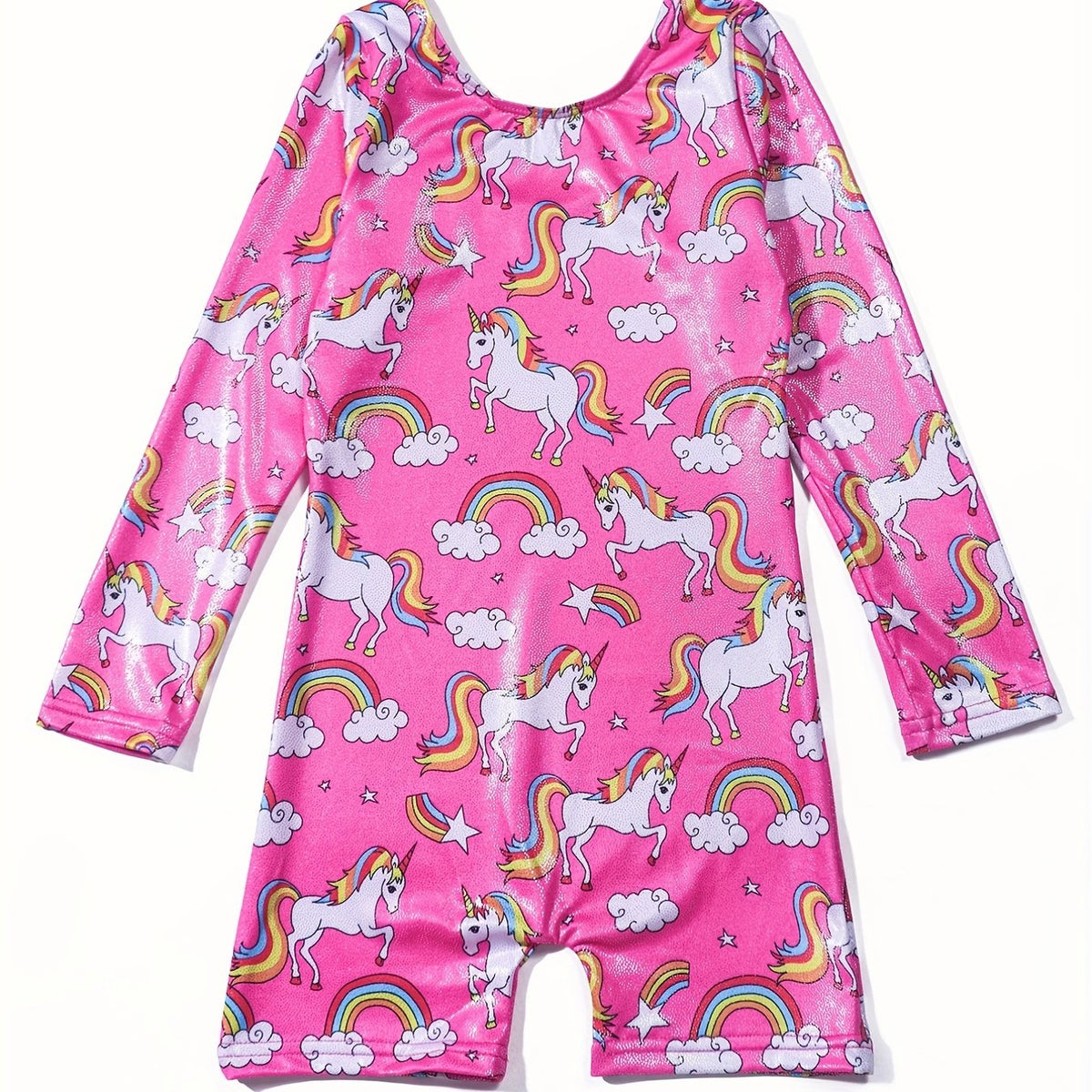 Stretch Unicorn One Piece Gymnastics Tights Leotard