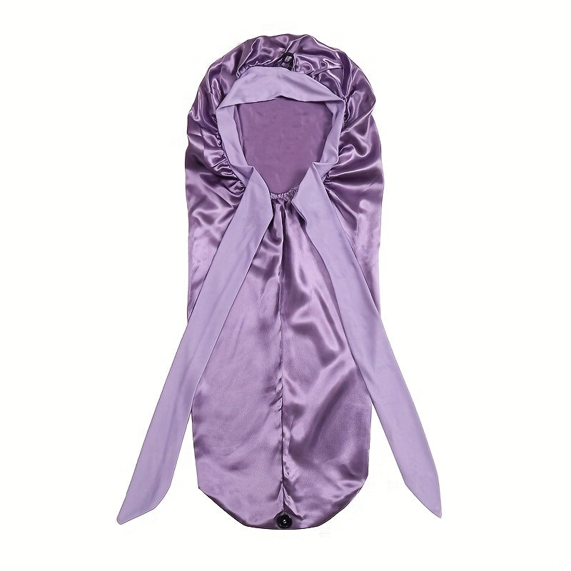Bowknot Satin Bonnet Long Hair Bonnets Comfortable Night Cap