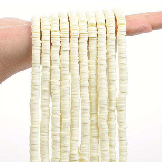 350pcs 6mm Flat Round Polymer Clay Beads for DIY Jewelry Making