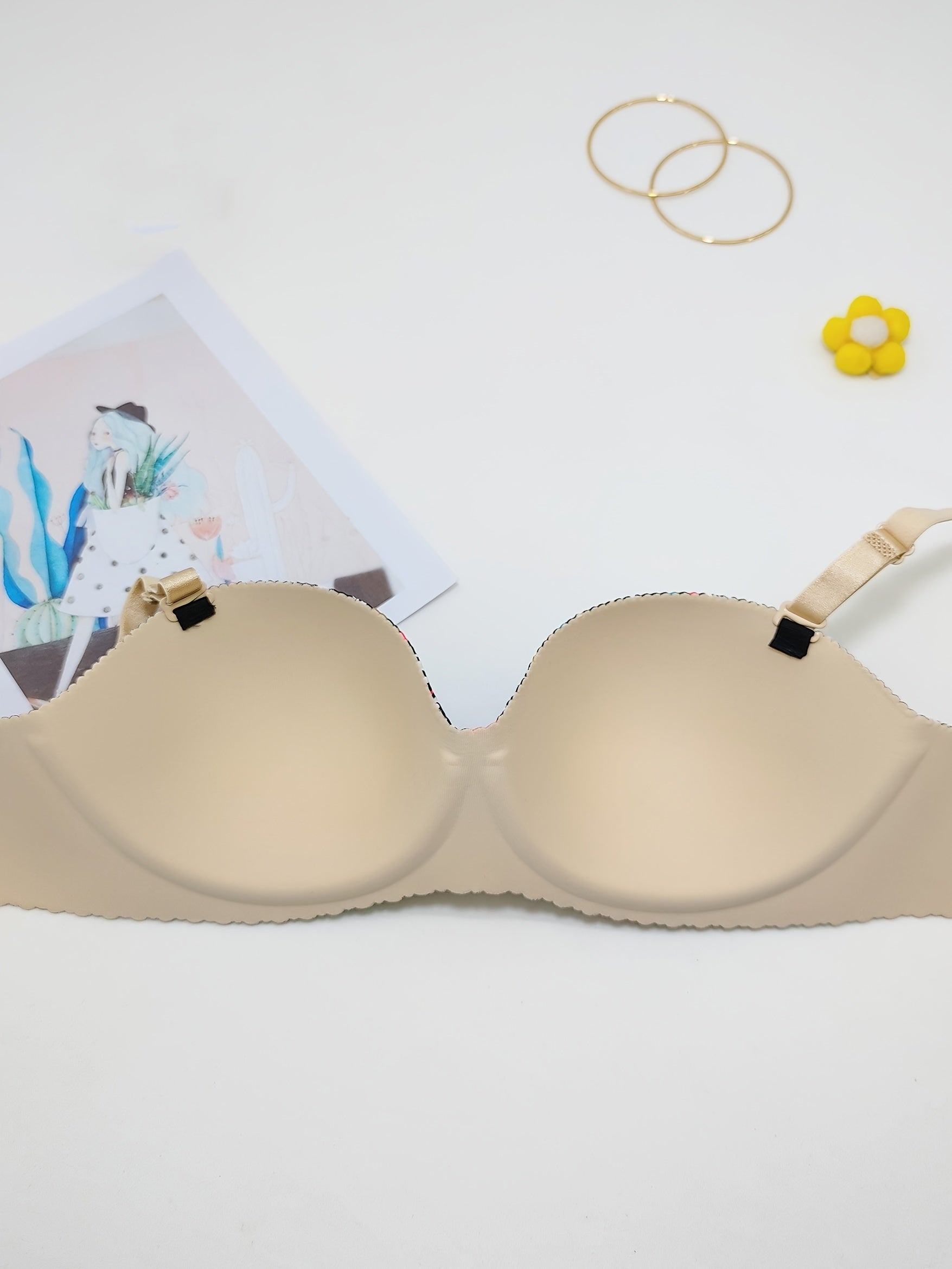 Abstract Print Push Up Bra Seamless Bralette Women's Lingerie & Underwear
