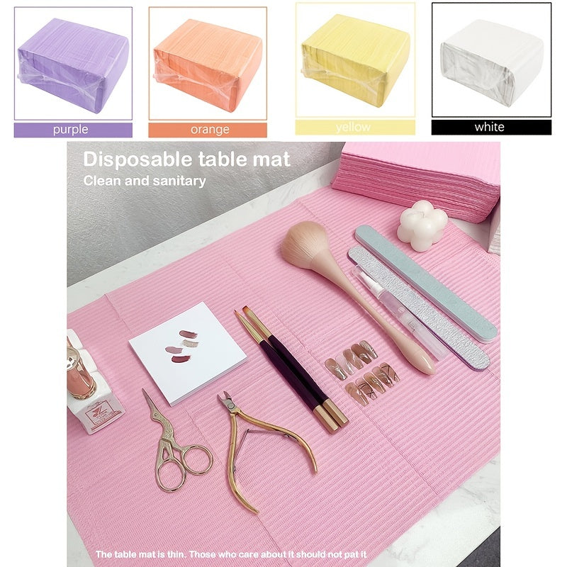 50pcs Disposable Tattoo Nail Tables Mats Beauty Cleaning Mat