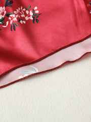 3pcs Girls Random Flower Print Shorts Soft Comfortable Breathable Kids Clothes