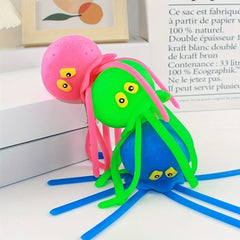 Funny Octopus Bath Toy Soft Colorful Spray Decompression Toy for Kids