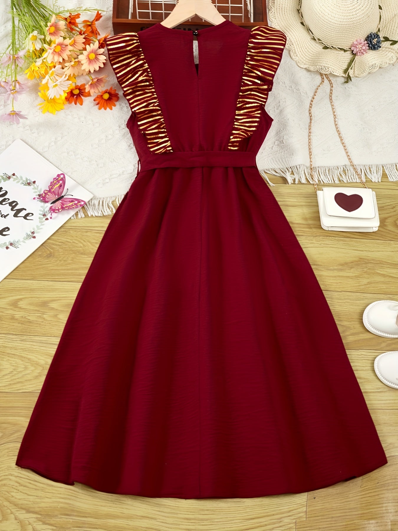 Vintage Butterfly Sleeve Fit And Flare Dress For Party