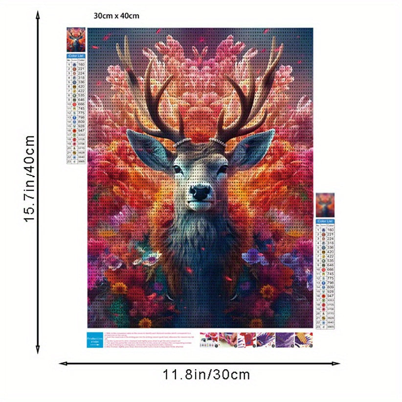 Deer Diamond Painting Kit - Full Drill Crystal Rhinestone Embroidery Art