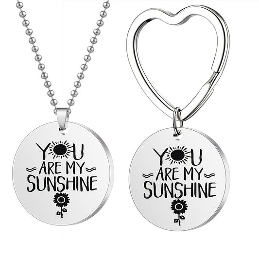 Sunshine Stainless Steel Keychain Necklace