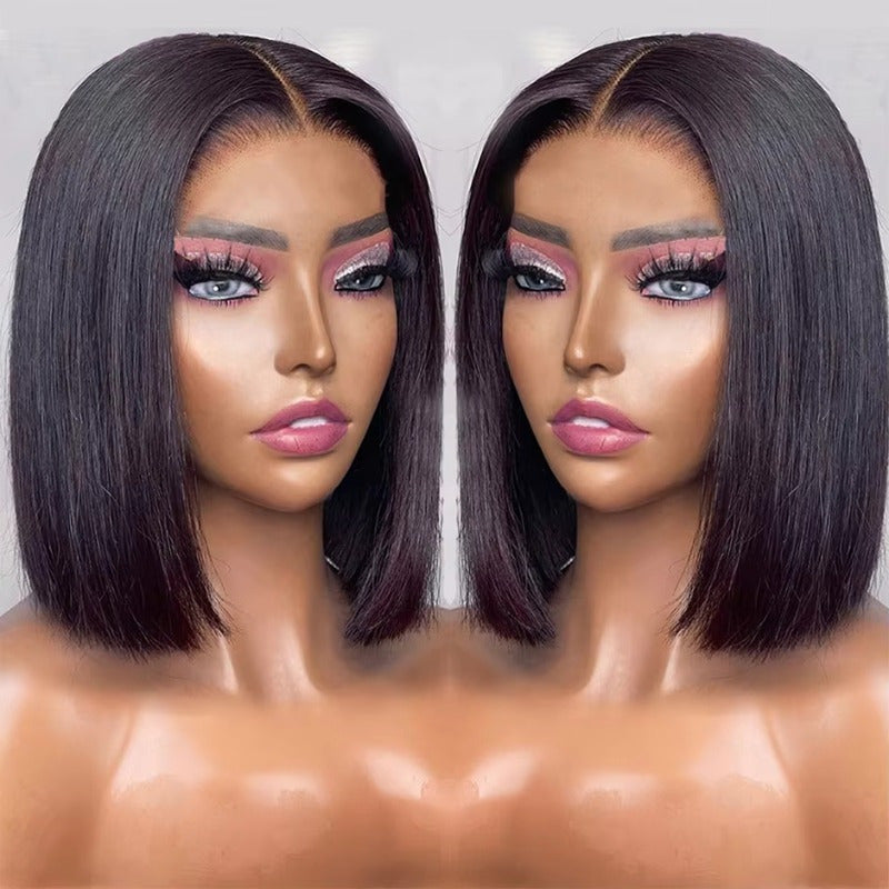 Kids Dress Up Wigs 180 Density HD Lace Front Bob Wig Human Hair Wig