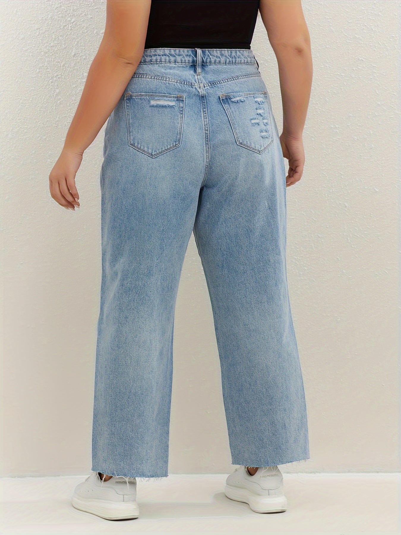 Women's Plus High Rise Wide Leg Jeans