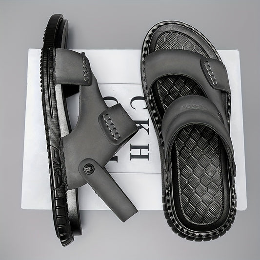 Men's Casual Sandals Slingback PU Slippers Summer Outdoor Walking Shoes