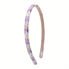 Y2K Colorful Print Headband Skinny Headdress for Girls Women