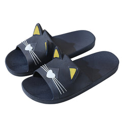 Cartoon Cat Slides Slippers PVC Lightweight Non Slip Floor Shoes Indoor Outdoor