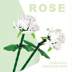 Building Block Flower Assembly Rose Gift DIY Eternal Flower