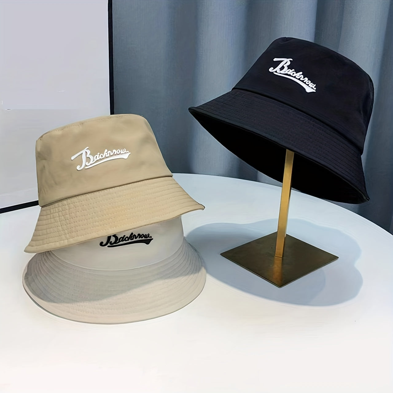 Men's Letter Fisherman Hat Spring Summer Thin Breathable Basin Hat