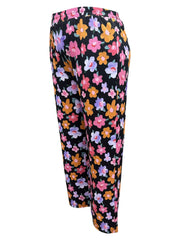 Women's Plus Floral Ribbed Wide Leg Pants
