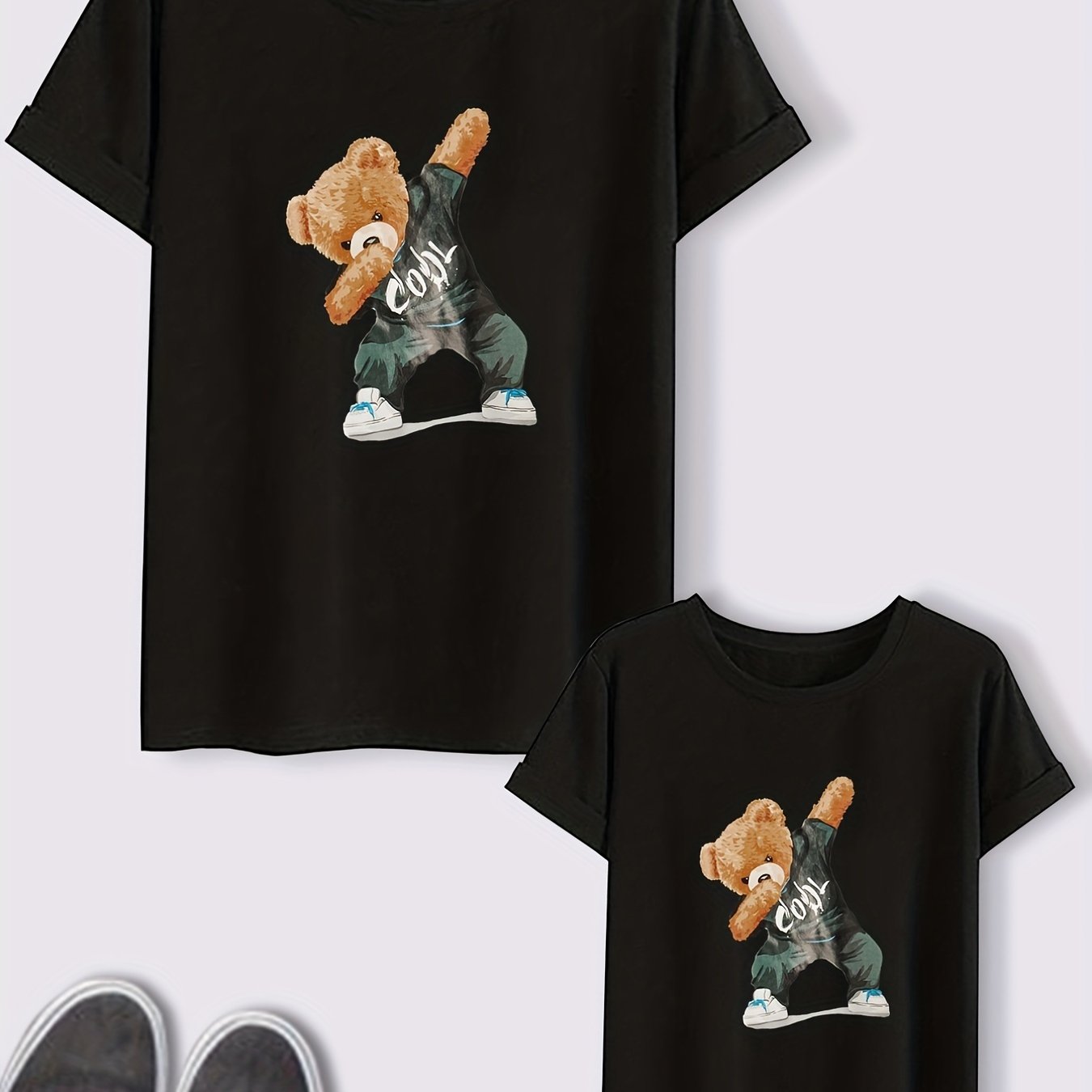 Bear Print Matching T Shirt Set for Parent & Child