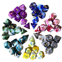 7 Double Colors Dice Sets for Table Games