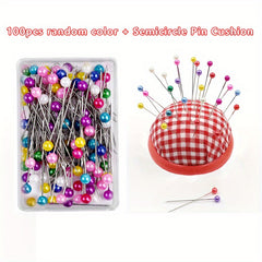 2pcs DIY Ball Needles Pin Cushion Wrist Belt Sewing Tools