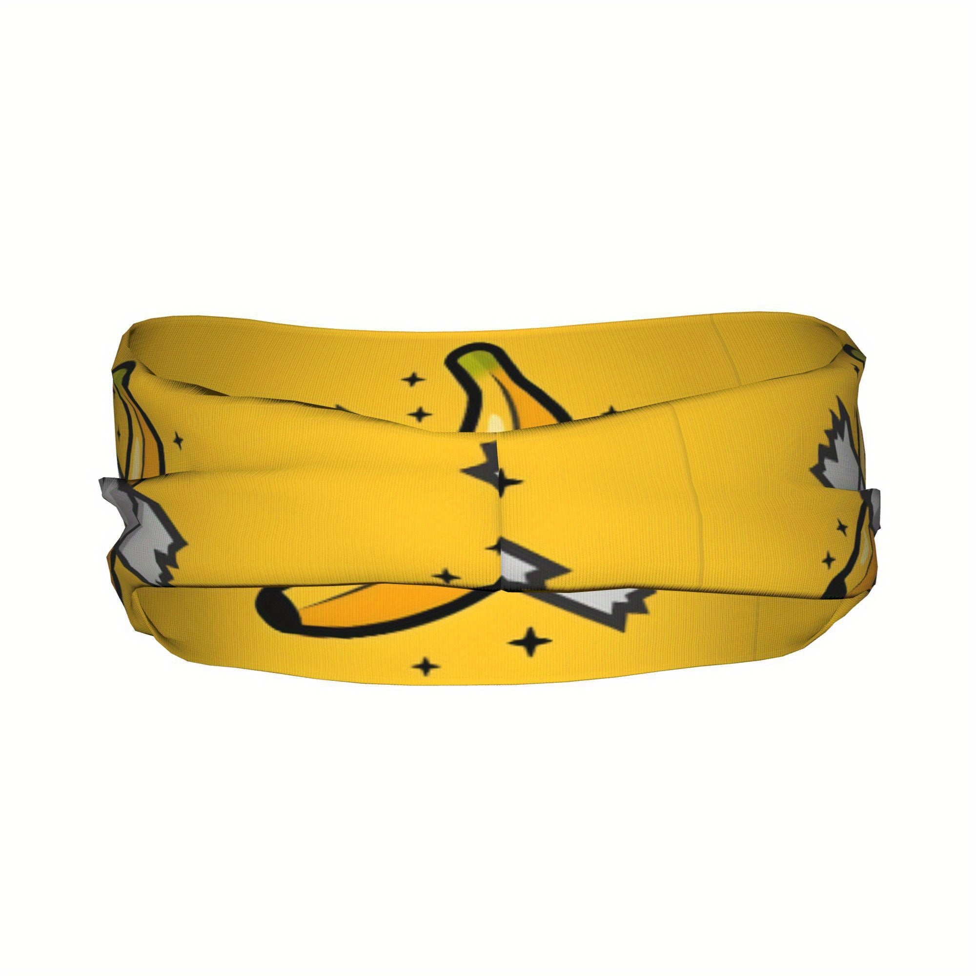 Banana Graphic Headband Unisex Sweat Wicking Stretchy & Breathable