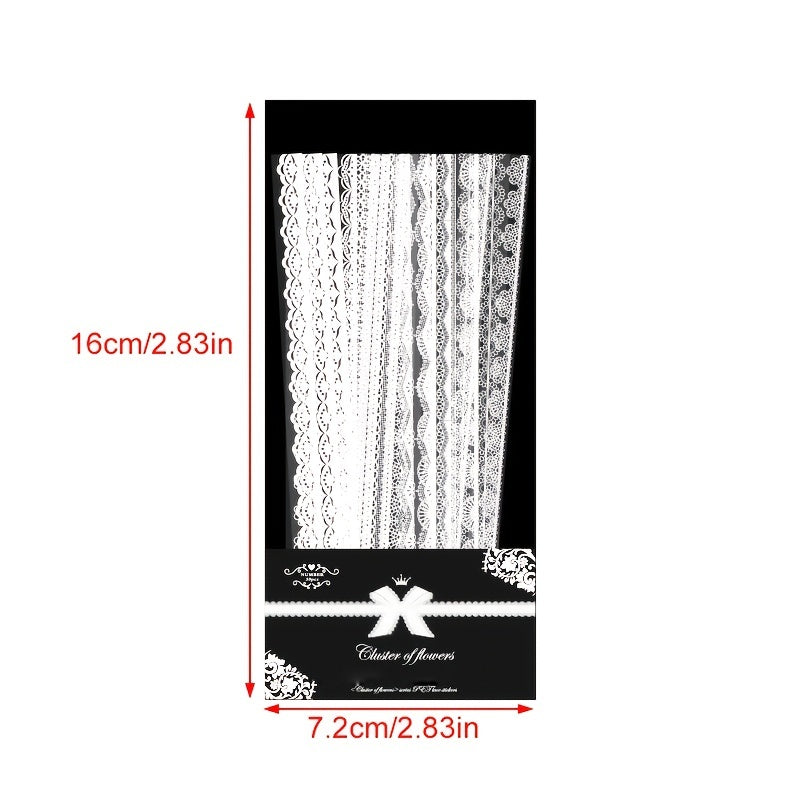 30pcs Lace Hollow Scrapbook Decor Sticker Label Diary Water Cup Notebook DIY