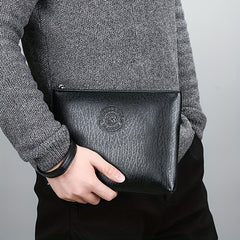 Men's Clutch Envelope Bag Business Casual Handbag Zipper Money Clip