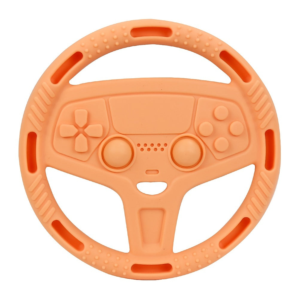 Orange Silicone Toy Steering Wheel for Boys & Girls Educational Toy