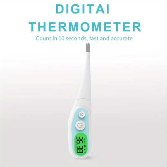 LCD Digital Thermometer Record 10 Groups Data High Temp Buzzer Alarm
