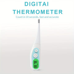 LCD Digital Thermometer Record 10 Groups Data High Temp Buzzer Alarm