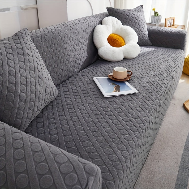 Jacquard Sofa Slipcover Anti dirty Anti slip Removable Elastic Sofa Cover
