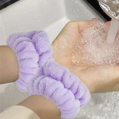 2pcs Microfiber Face Wash Bands - Absorbent Wrist Towels