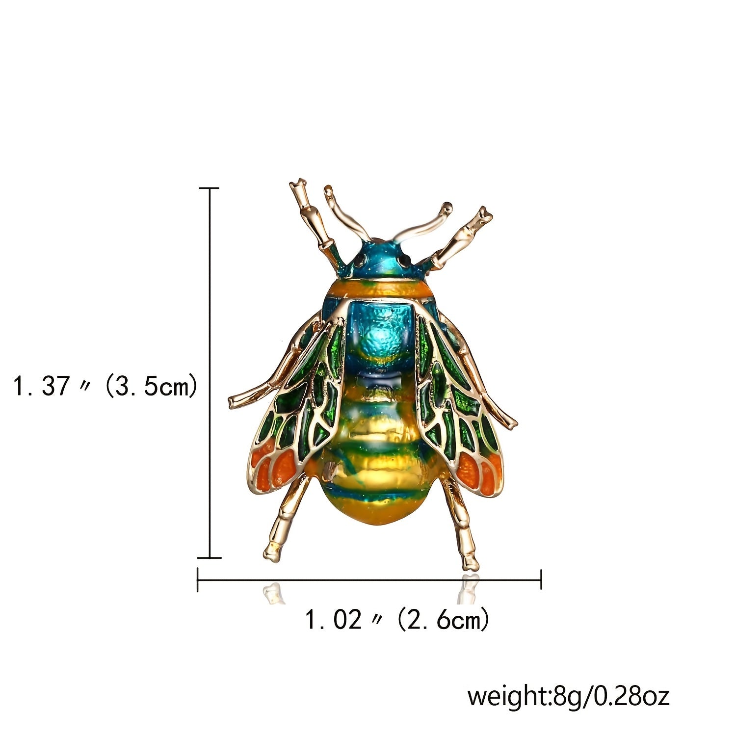 Colorful Bee Shape Brooch Animal Insect Theme Corsage Pin 1 Pc