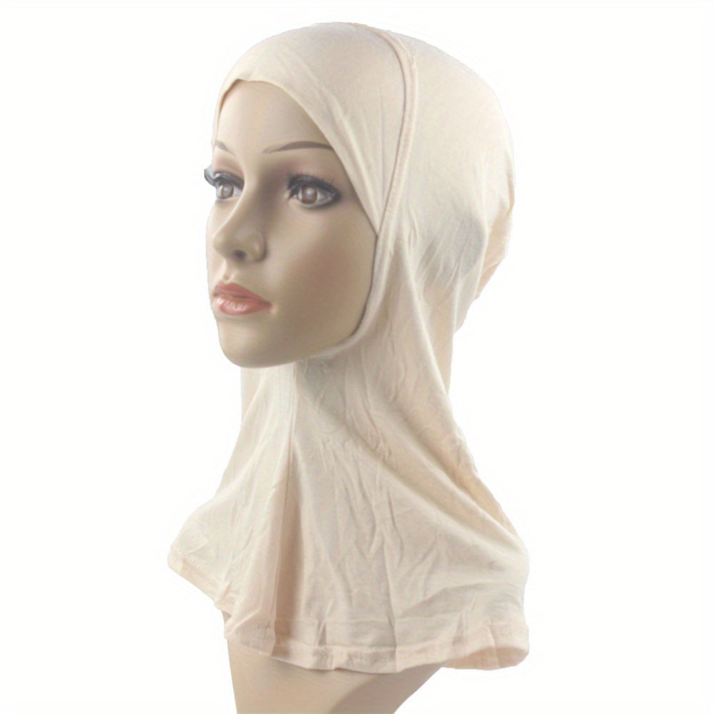 Soft Underscarf Cap Neck Cover Inner Cap Solid Hijab Hats Turban Cap