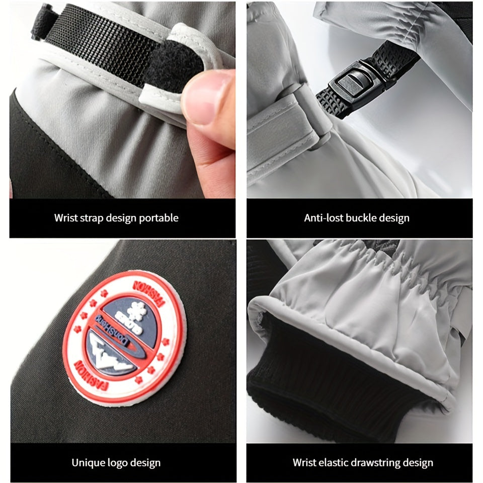 Non Slip Waterproof Velvet Gloves Warm Touch Screen Ski Gloves
